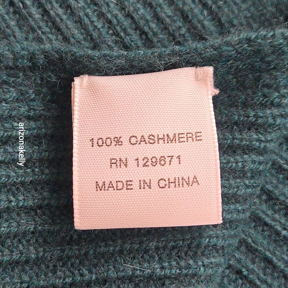 NWT Naked Cashmere 100% Cashmere Scarf Green Evergreen - Picture 5 of 16